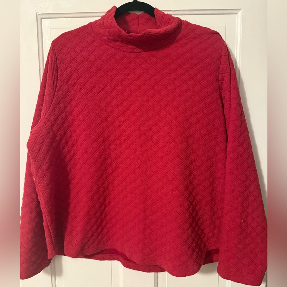 J. Crew Red Quilted Top